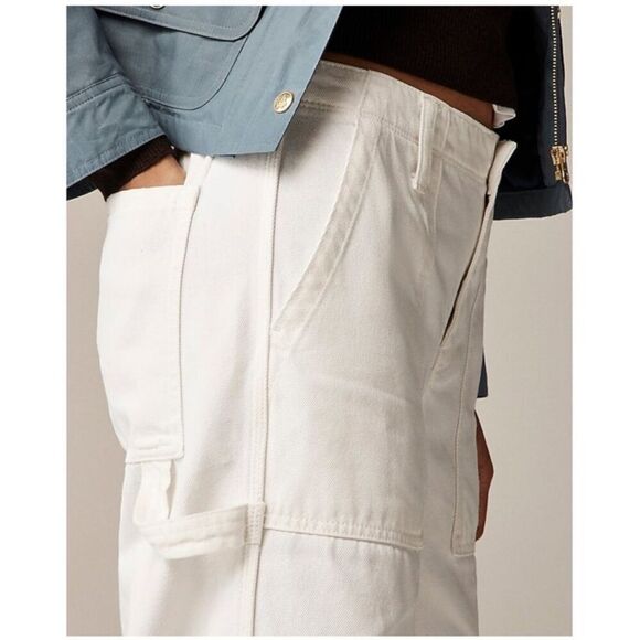 NWT J. Crew Point Sur Wide Leg Carpenter Jean White Size 26 - Picture 2 of 12